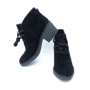 Women's Lucia Microsuede Lace Up Heeled Ankle Boot